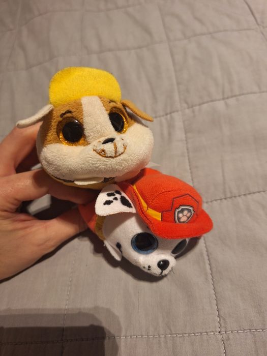 Psi patrol maskotki Teeny Tys Rubble Marshall 10 cm