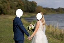 Suknia ślubna Violetta tiul brokat