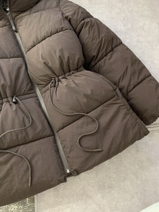 Шоколадний пуфер пуховик h&m S