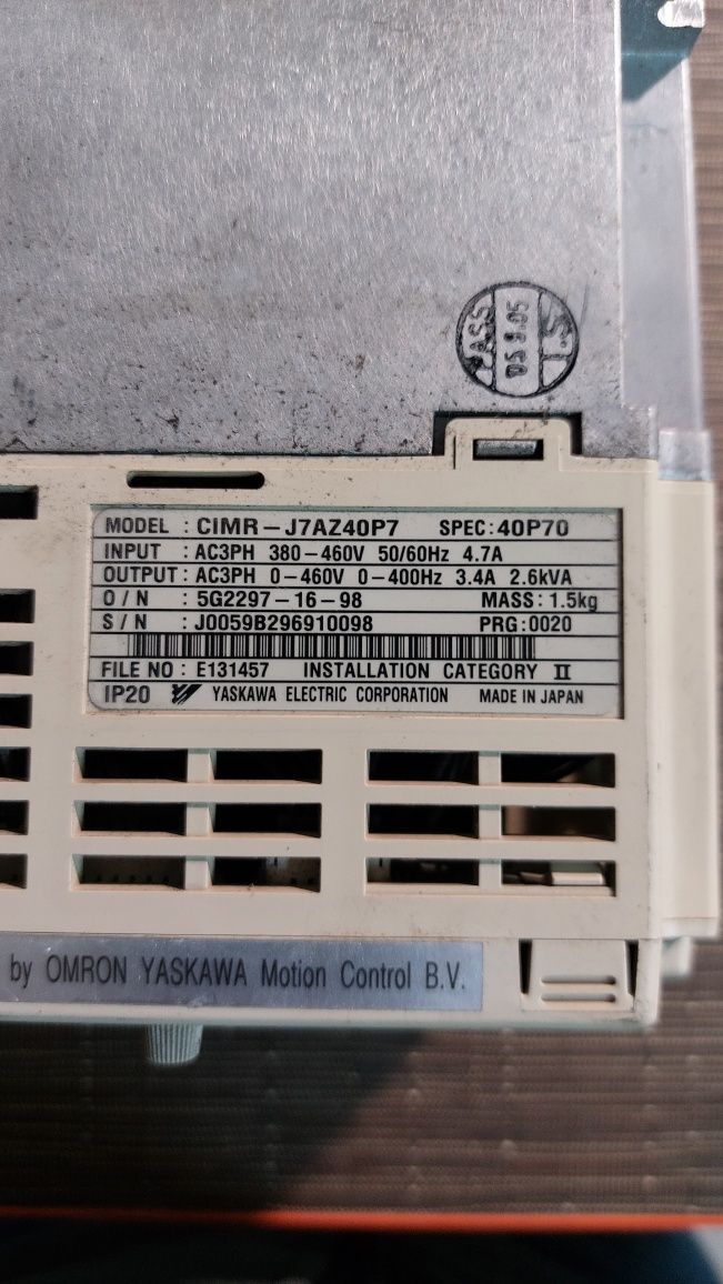 Частотний перетворювач OMRON VS mini J7 1,1 kW 380V