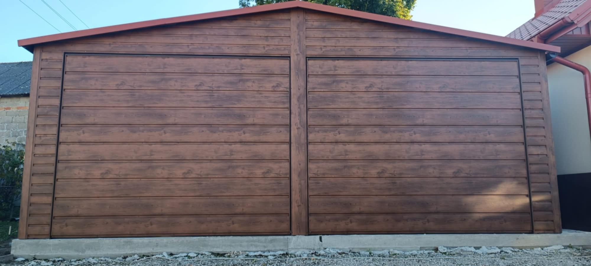 Garaze blaszaki garaz 6x6 plus wiata