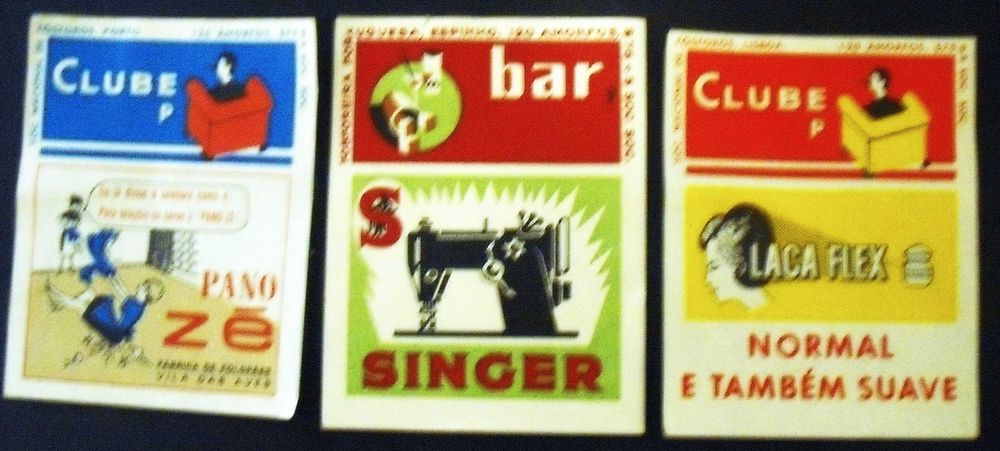 3 Estampas de caixas de fósforos antigas anos 60