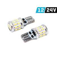 Żarówka W5W T10 12V 24V 3030X24 Smd Led Canbus 2Sz