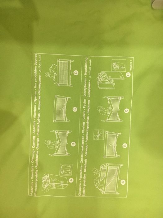 cama de viagem da Chicco - verde