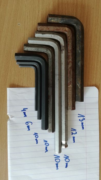 Klucze imbusowe imbus 4,6,10,12,13,  C-RV  kużnia RWTg