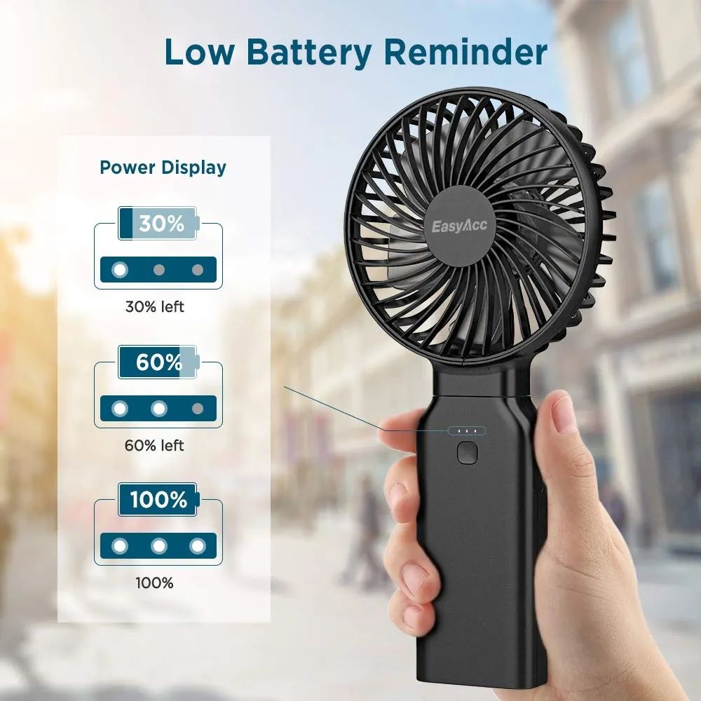 Wentylator EasyAcc FSZD02-21 Do Biura 9000MAh Przenośny W Podróż