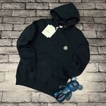 MEGA SALE -40% Мужское худи MONCLER 2025 темно-синий флис трехнить S/M