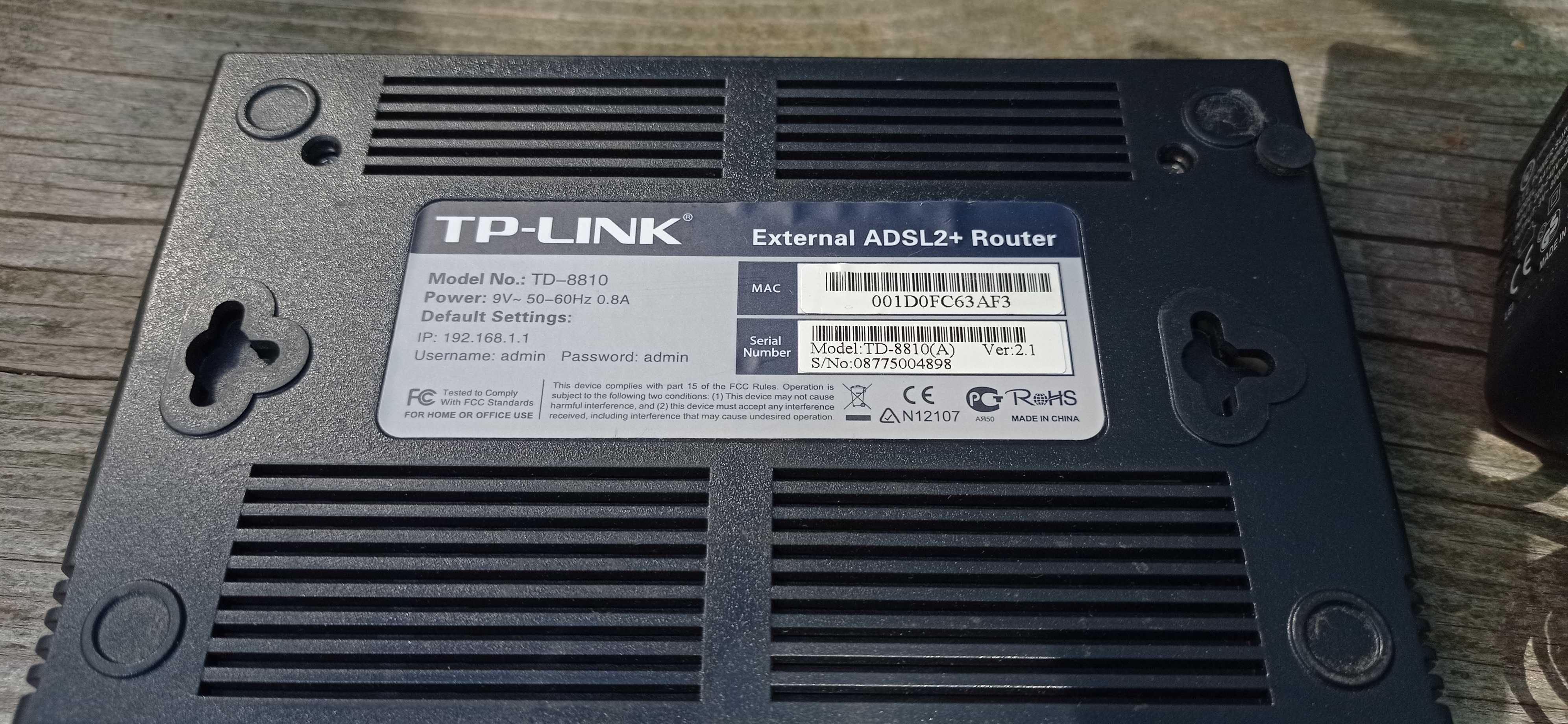 Модем TP-Link TD-8810, модем ZXV10 H108L