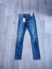 R. 40 Pull&Bear Nowe jeansy super skinny modne przetarcia dziury
