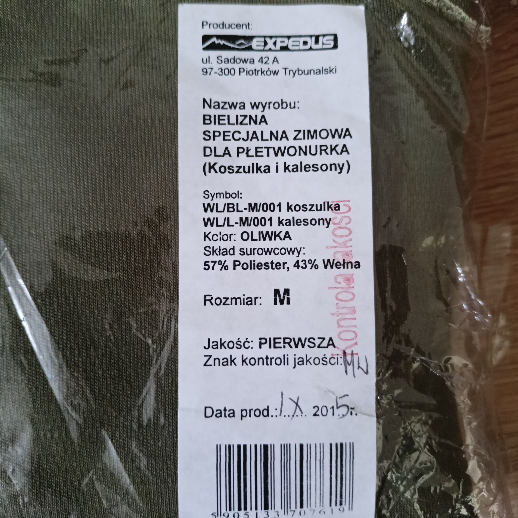 Bielizna zimowa specjalna