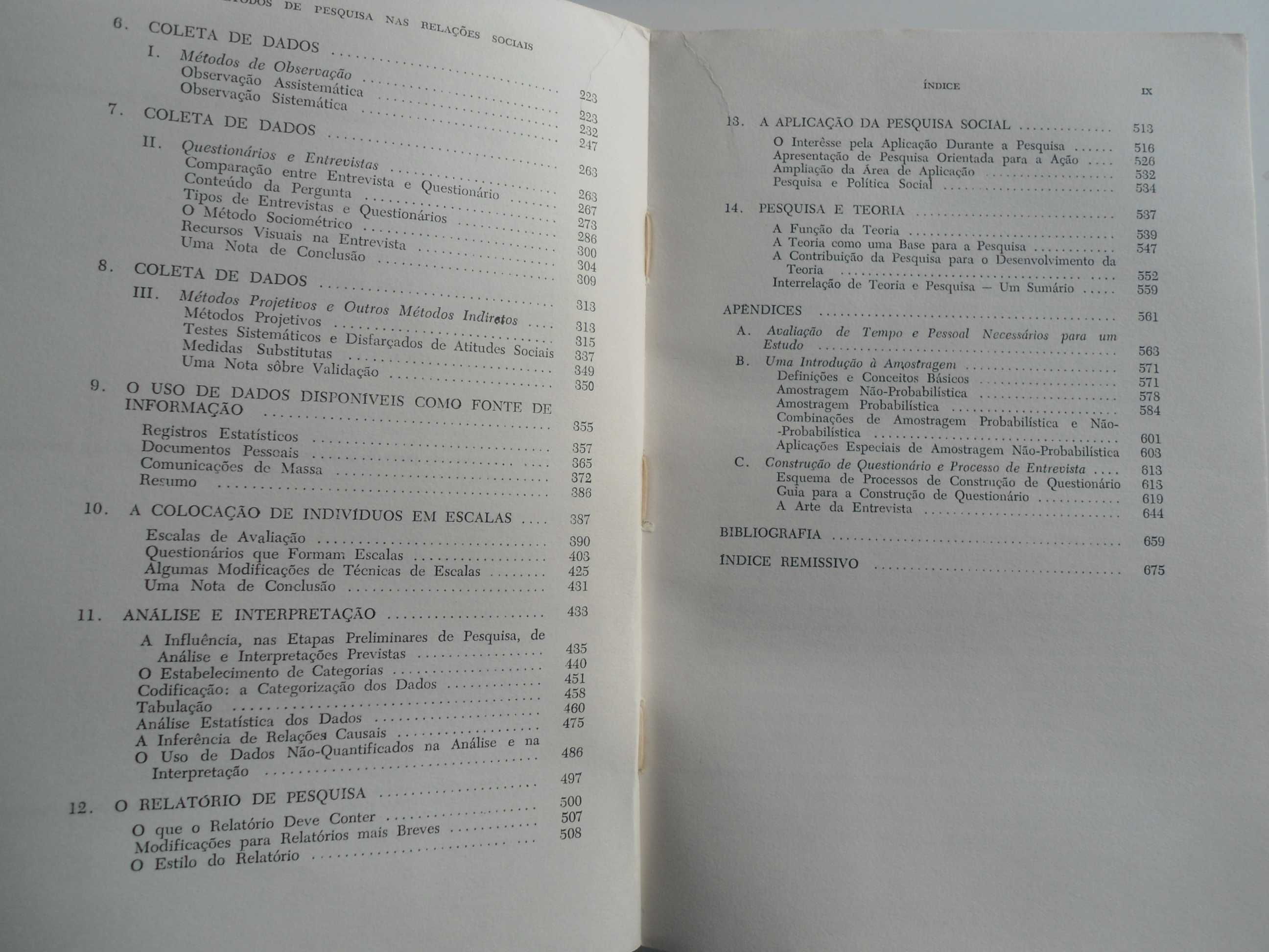 Métodos de Pesquisa nas relações sociais - Selltiz/Jahoda/Deutsch/Cook