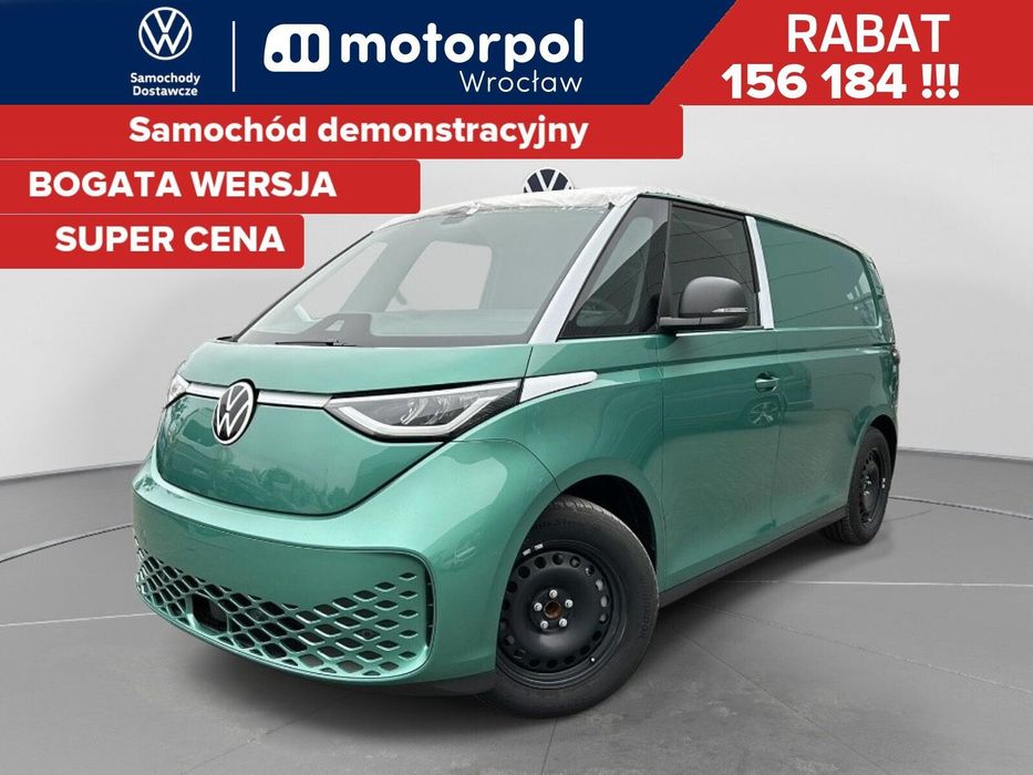 Volkswagen ID. Buzz Cargo DEMO 150 kW (204 PS) / skrzynia biegów: automatyczna 1 biegowa rozstaw osi: 2988 mm  77kWh 204KM Napęd Elektryczny