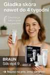 Depilator Braun Silk-épil 9 NOWY Biało-srebrny Wodoodporny + nasadki