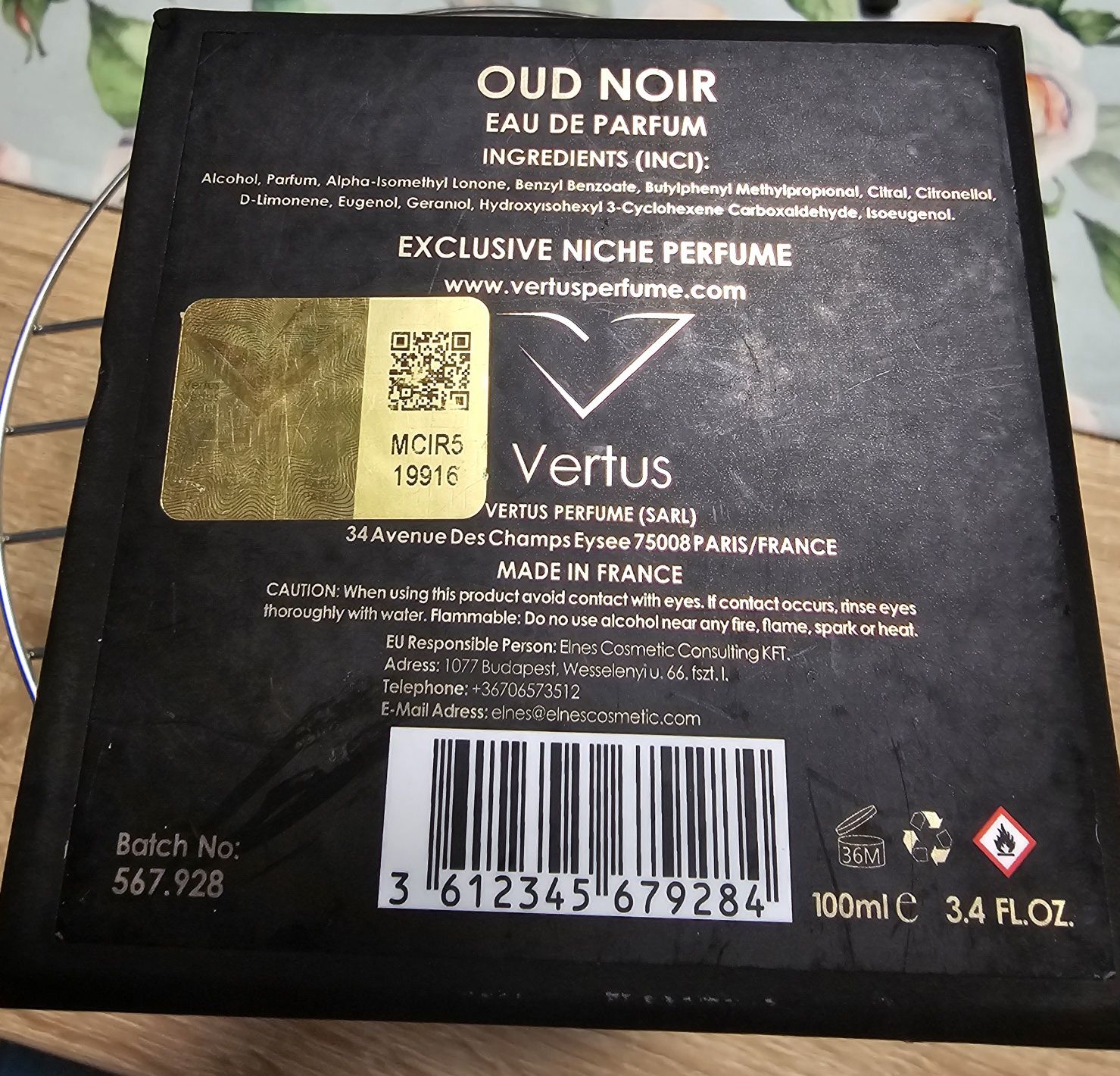 Vertus Oud Noir edp 100ml