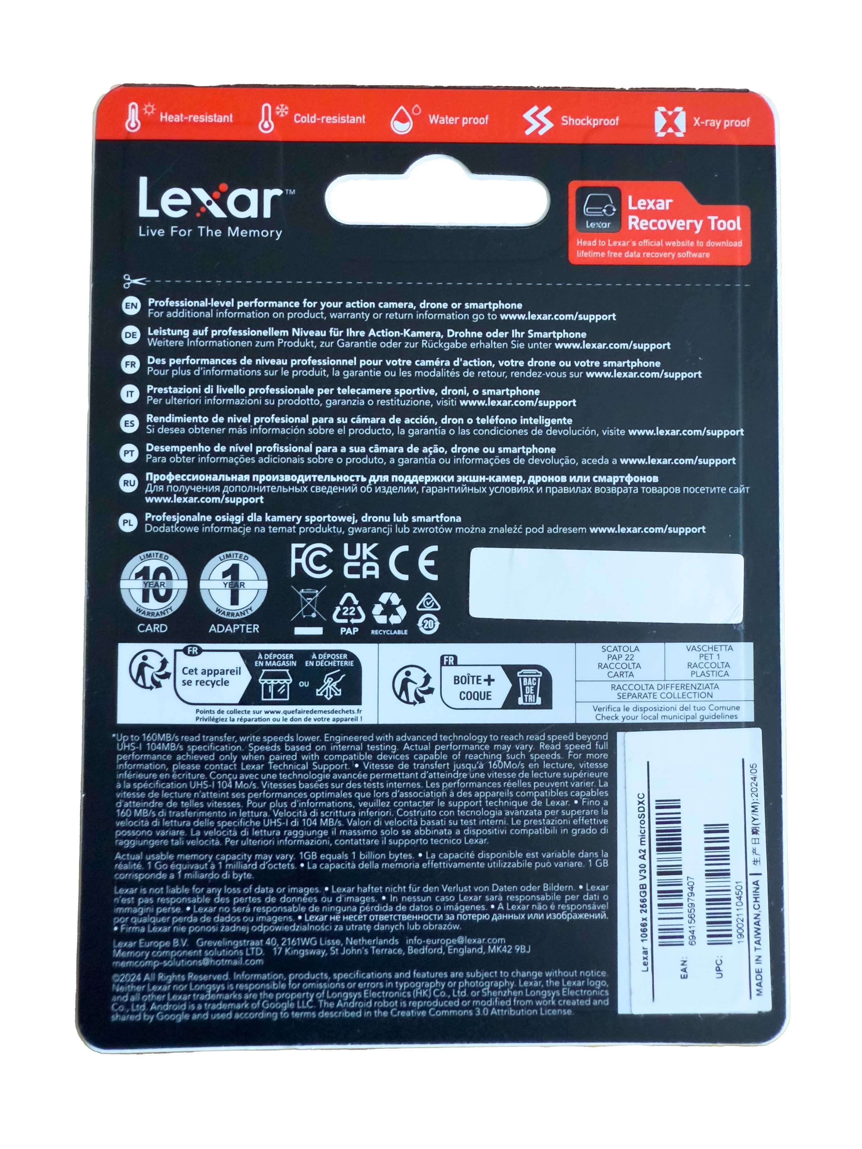Karta Lexar microSDXC 256GB Professional Silver Plus z adapterem