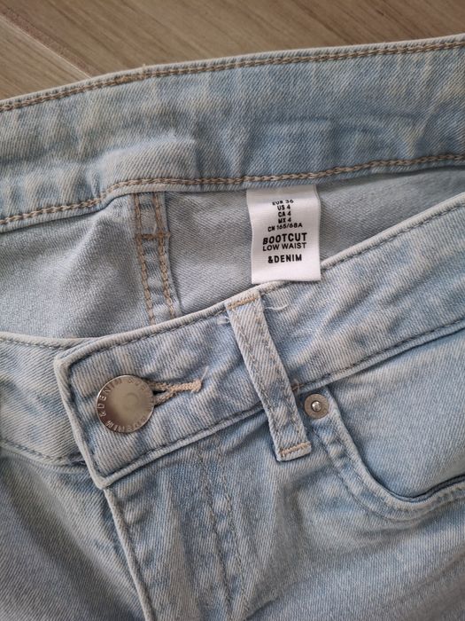 Spodnie jeans damskie biodrówki 36 dzwony