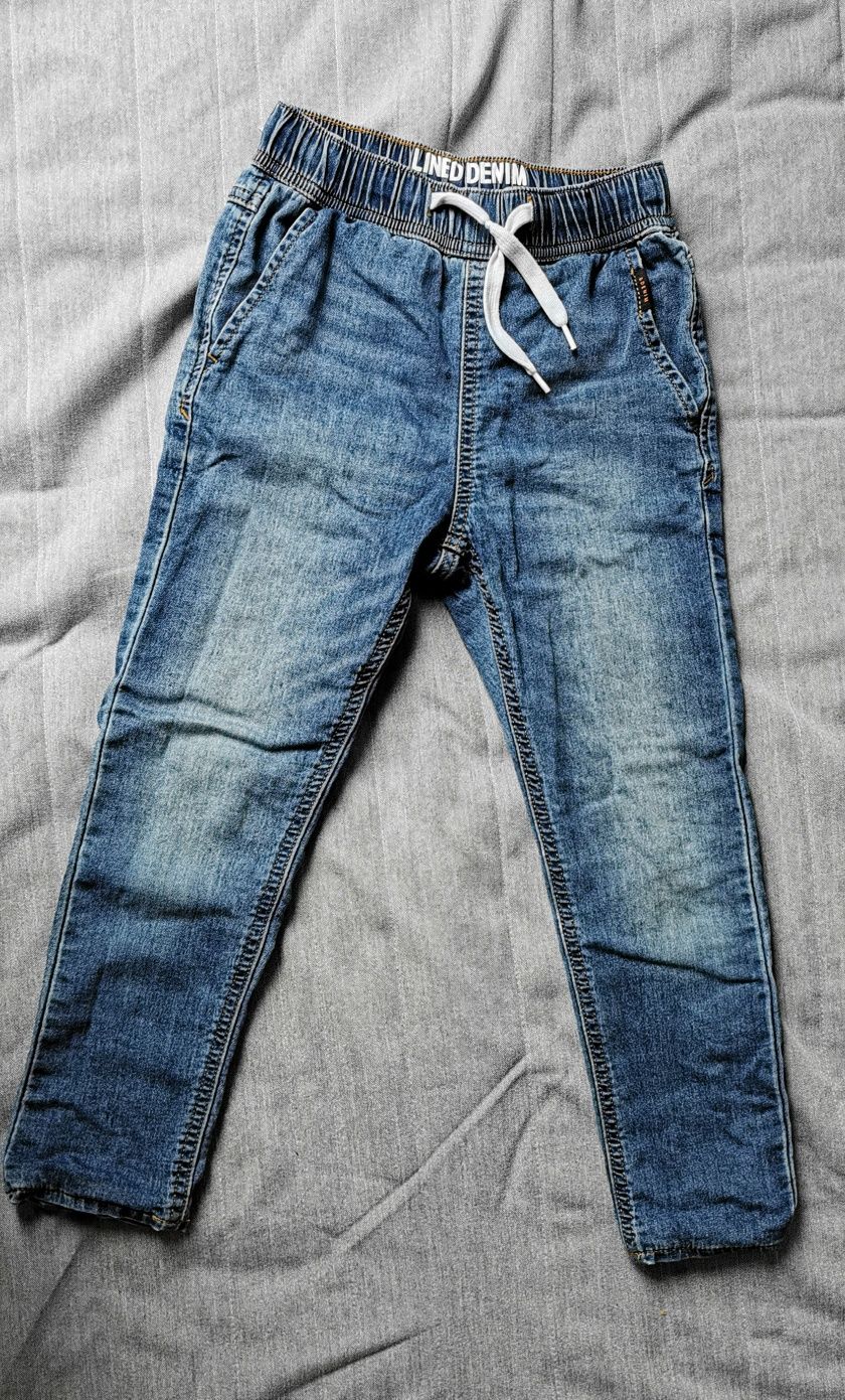 Spodnie chłopięce ocieplane jeans 122cm