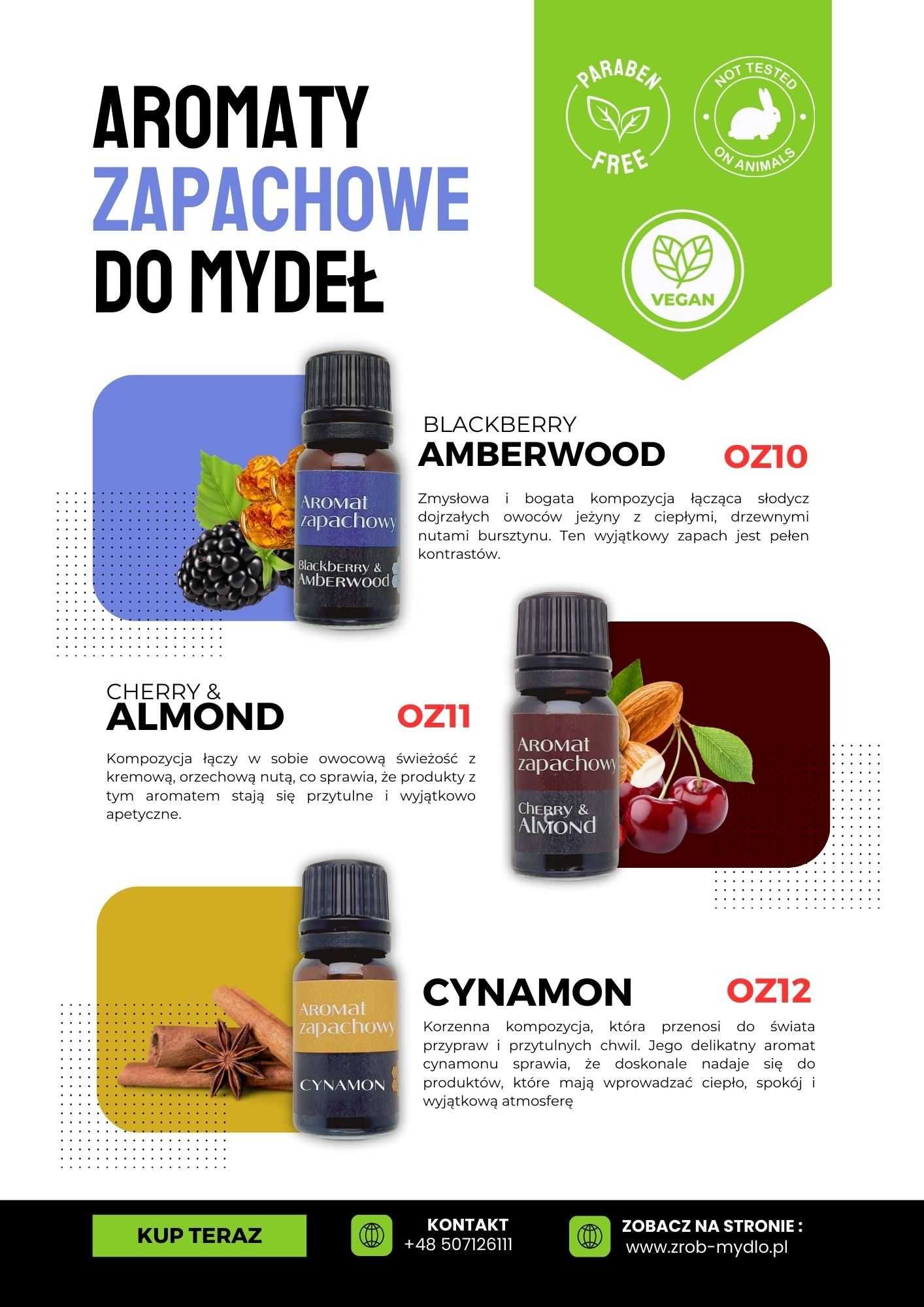 Aromat zapachowy do mydeł i kosmetyków JAŚMIN 10ml