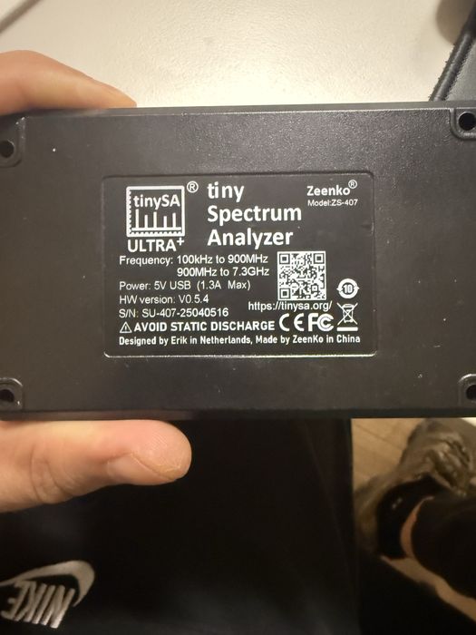 Zeenko TinySA ULTRA PLUS ZS-407 7,3 ГГц Портативний аналізатор спектру