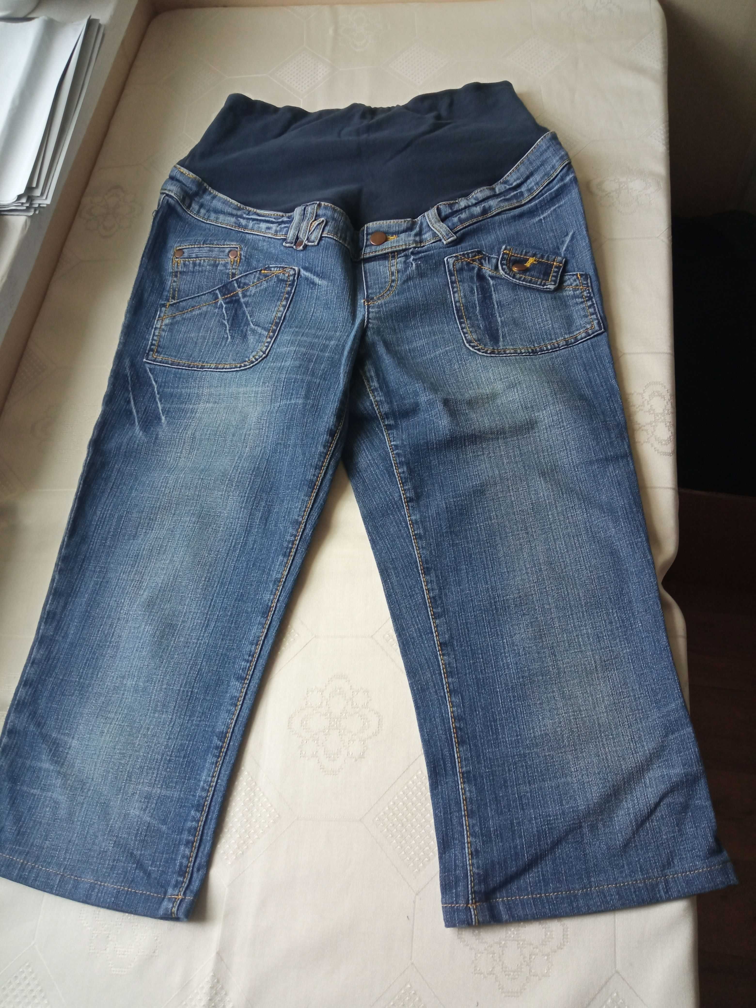 H&M Mama spodnie ciążowe jeans rybaczki r M