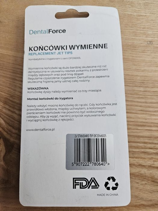 Klasyczne końcówki do irygatora DentalForce