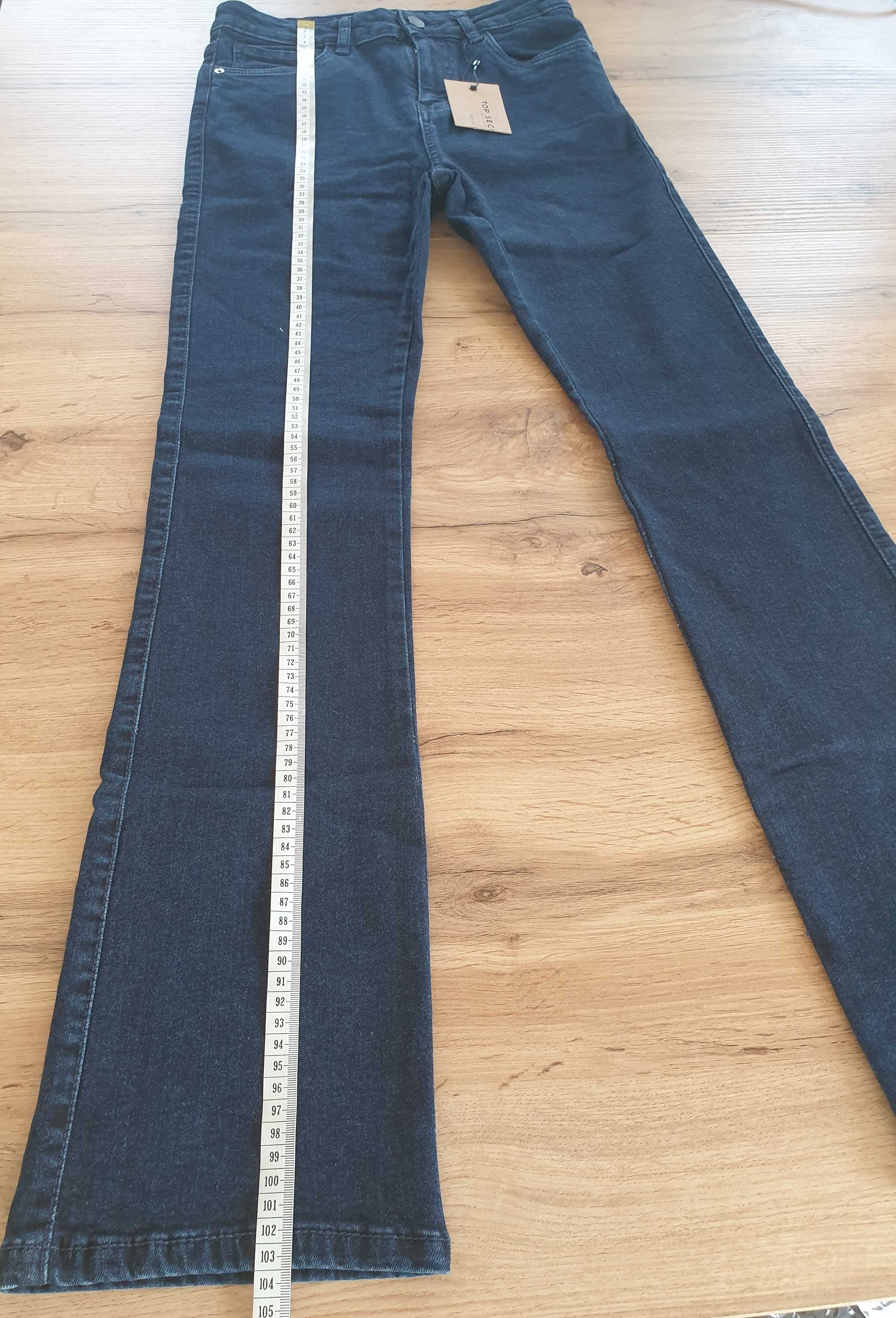 Nowe spodnie jeansowe, 99% bawełna, Top secret, rozmiar 36