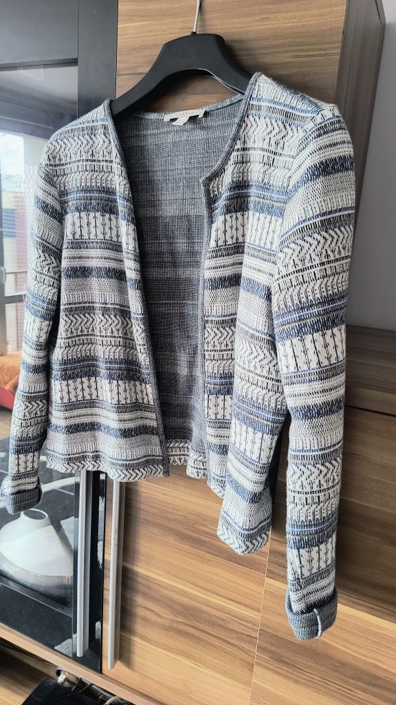 Kardigan sweter narzutka sweterek Esprit we wzorki rozmiar L
