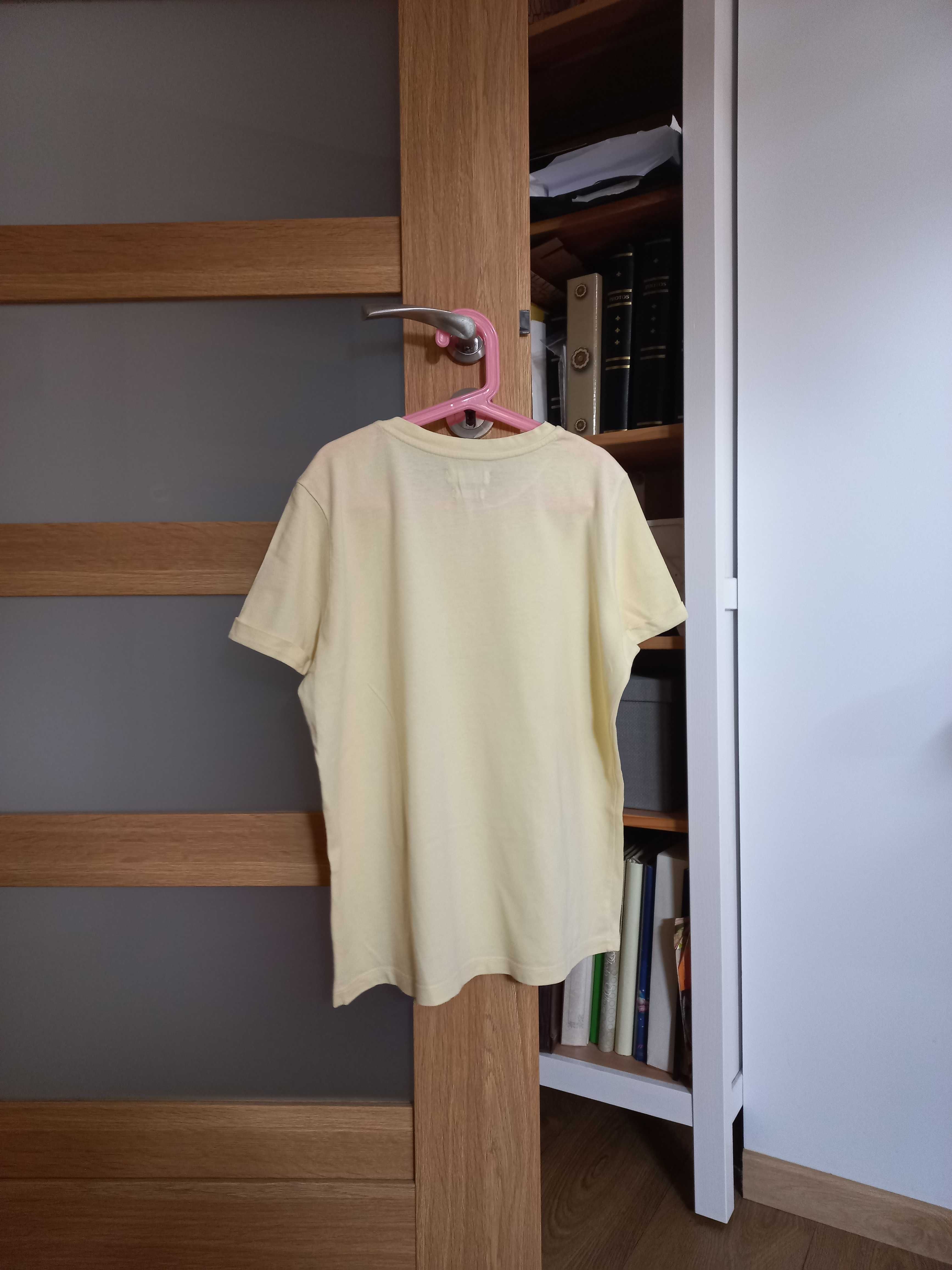 Żółty t-shirt damski Reserved S