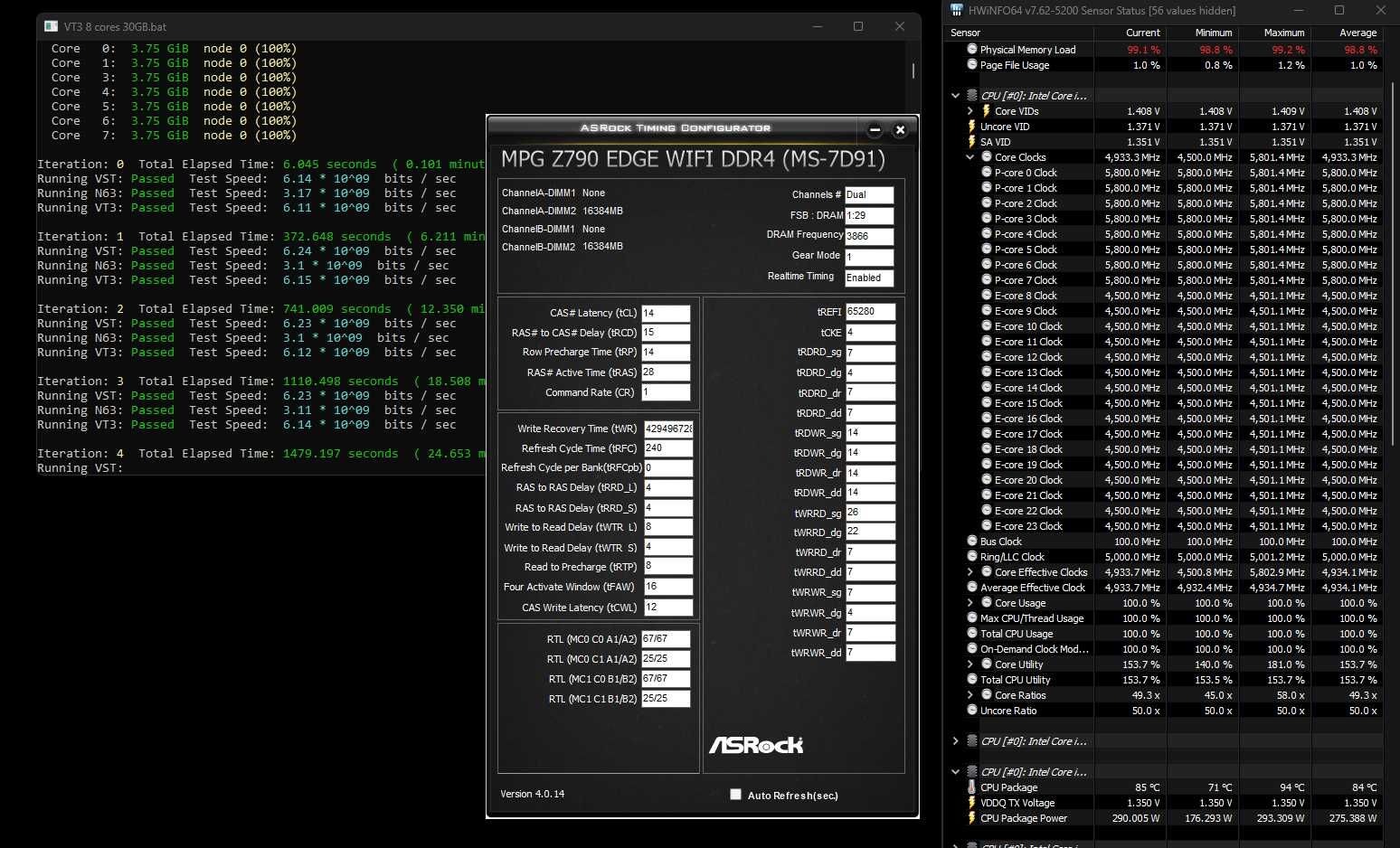 Intel I9-14900KF (58/45/51)