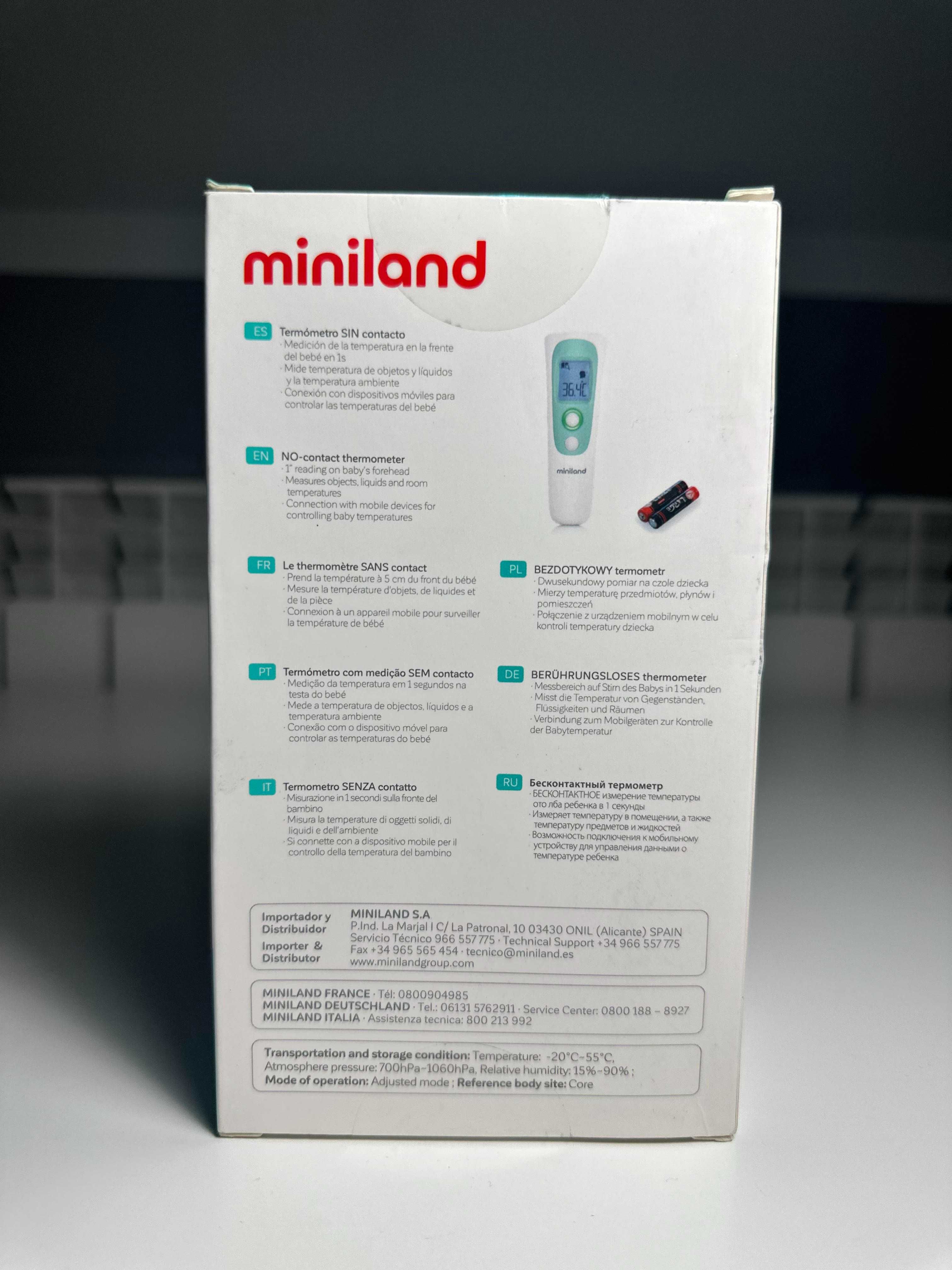 Miniland - Bezdotykowy Termometr *aplikacja na telefon*
