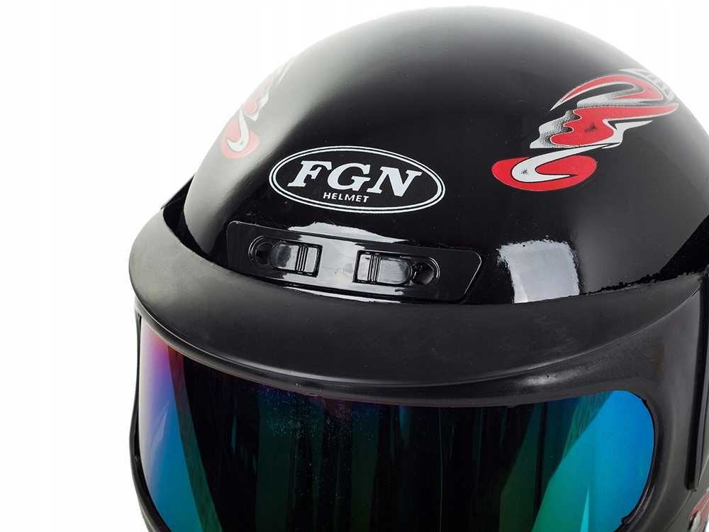 KASK INTEGRALNY na rower skuter motor quad PODWÓJNA szyba rowerowy bl