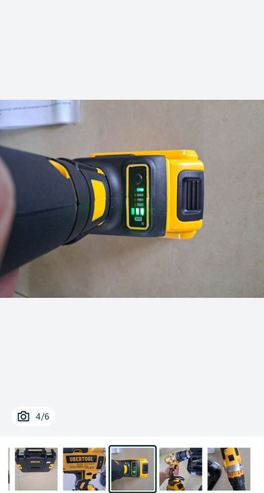 Zestaw szlifierka 125mm plus wkrętarka z udarem 2x aku 6ah plus ladowa