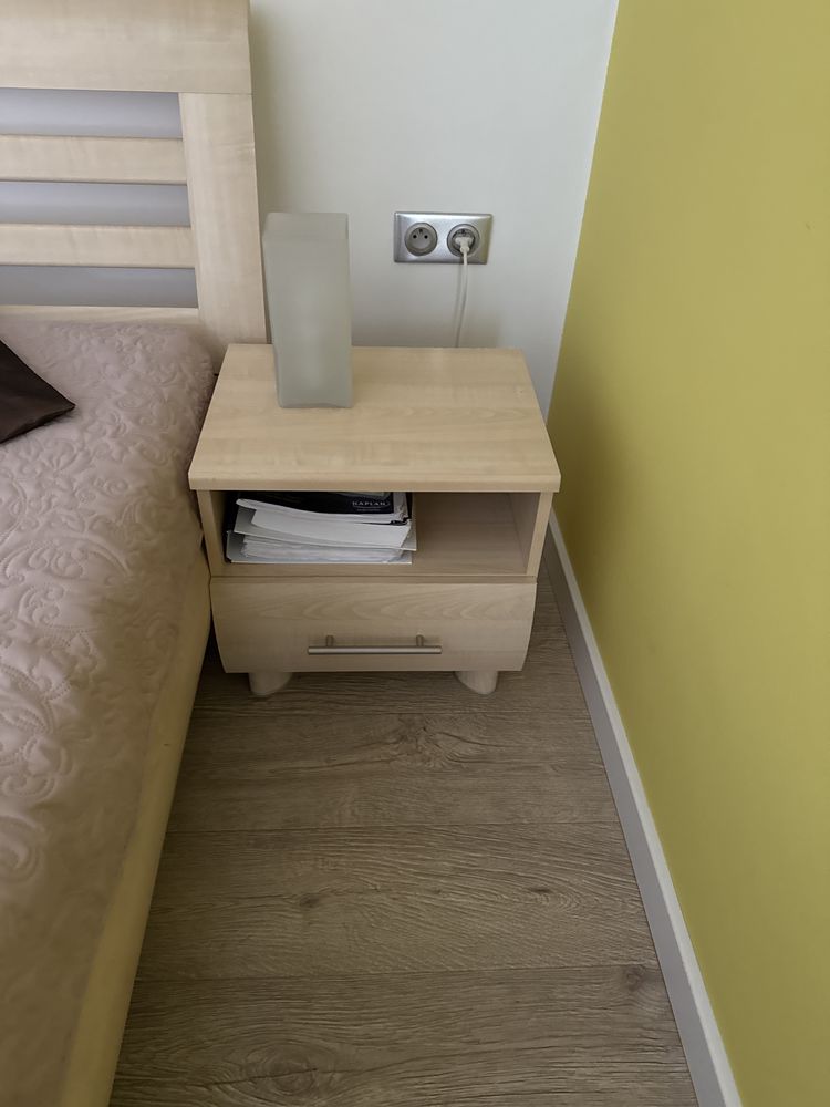 Meble BRWkomplet. Komoda +  160x200 z materacem i 2 szafkami nocnymi