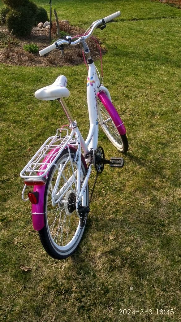 Rower dla dziewczynki Nicol lazaro aluminiowy, koła 24"