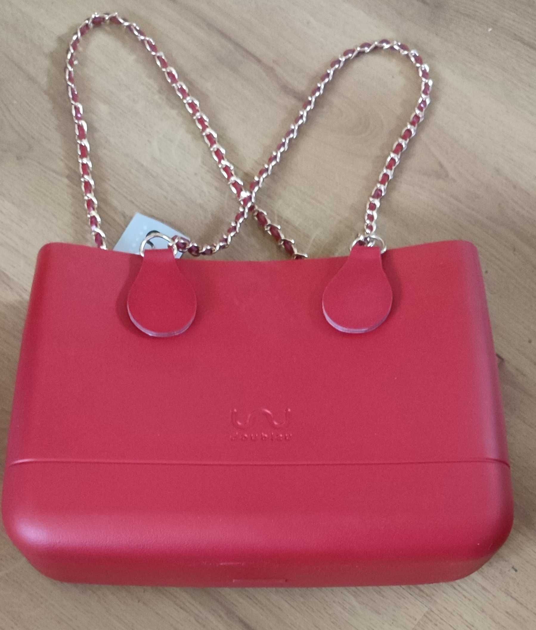 Torebka#na ramię# doubleubag# czerwona#damska