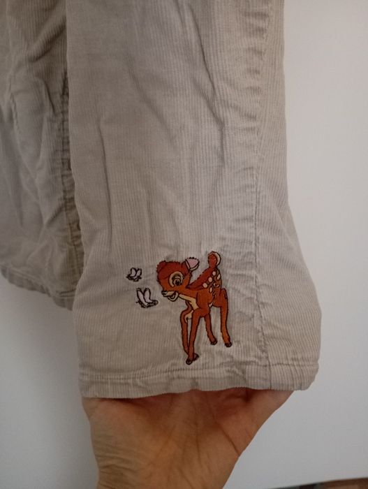 Ogrodniczki sztruksowe dla dziewczynki, rozmiar na 9-12 miesięcy.