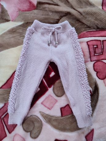 Теплі в'язані штанішки на дівчинку 2-3 рочки, 92-98 см
