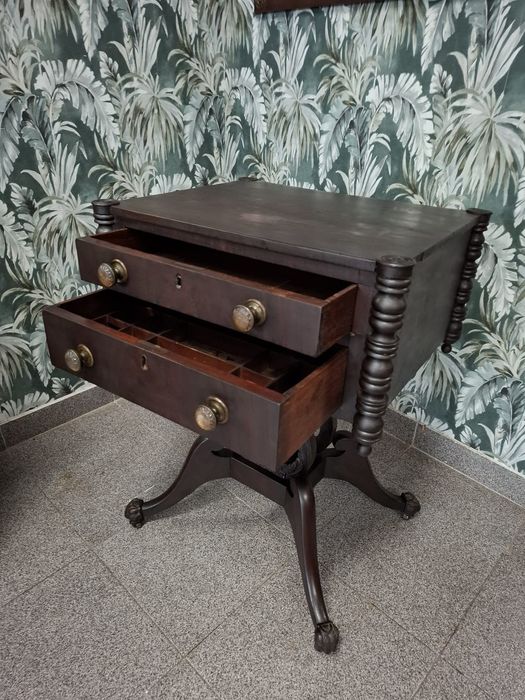 Mesa de Costura Século XIX (Estilo Império / Regência Tardia)