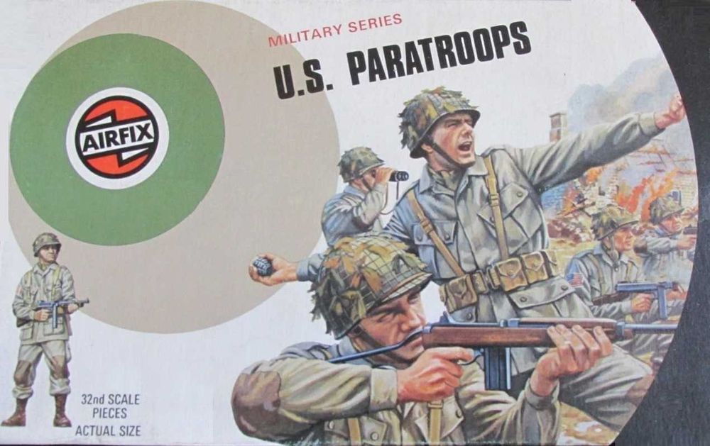 Modelismo , figuras U.S. Paratroops, Airfix , escala 1:32