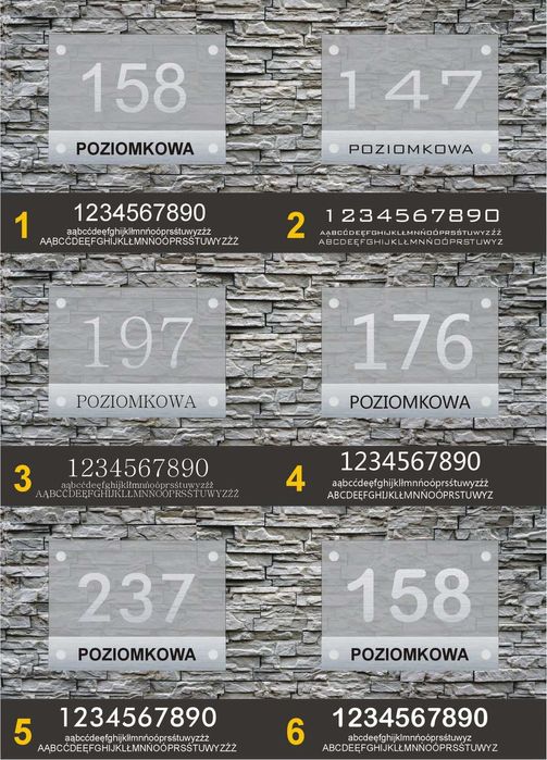 Tabliczka tablica na dom z numerem i nazwą ulicy grawerowana laserem