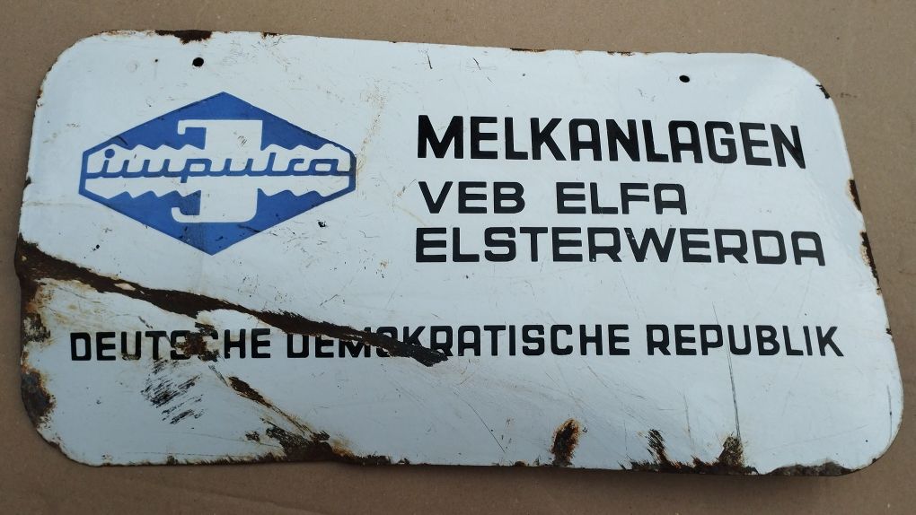 Табличка эмалированная 50-60х годов ГДР