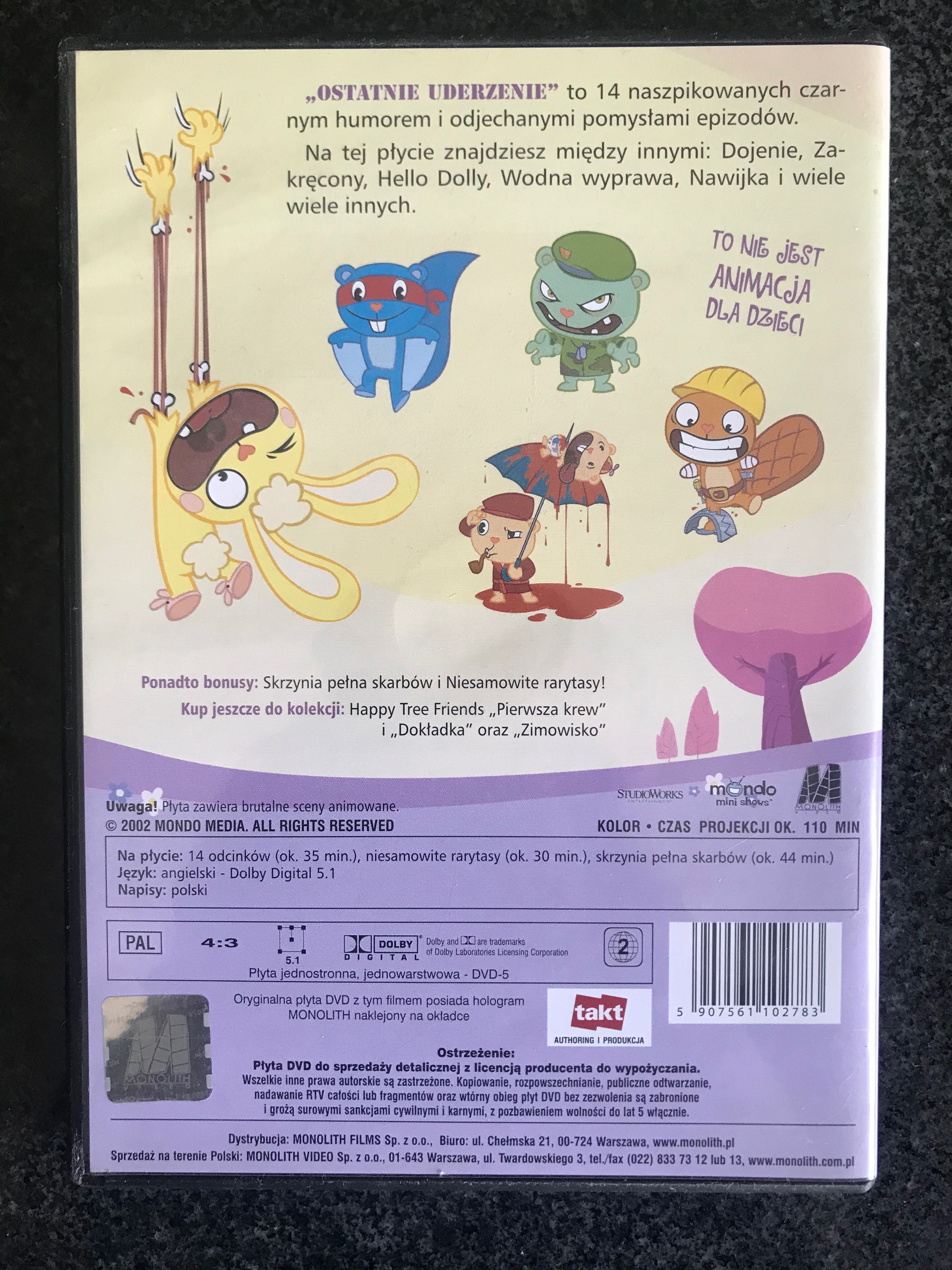 Film oryginalny DVD Tree Friends Ostatnie uderzenie płyta śmiesznie