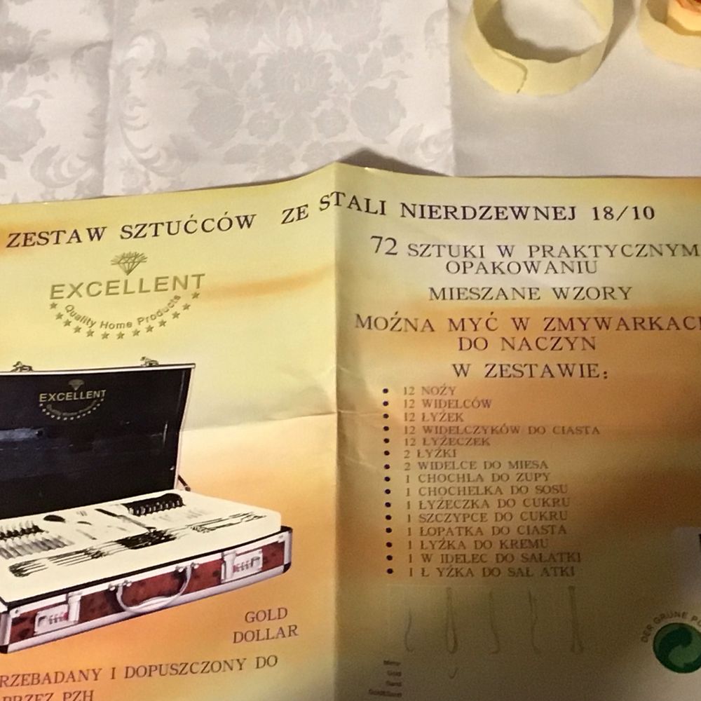Sztućce Excellent Nowe 72 elementy walizka