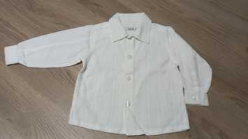 Biała koszula dla chłopca w rozmiarze 74