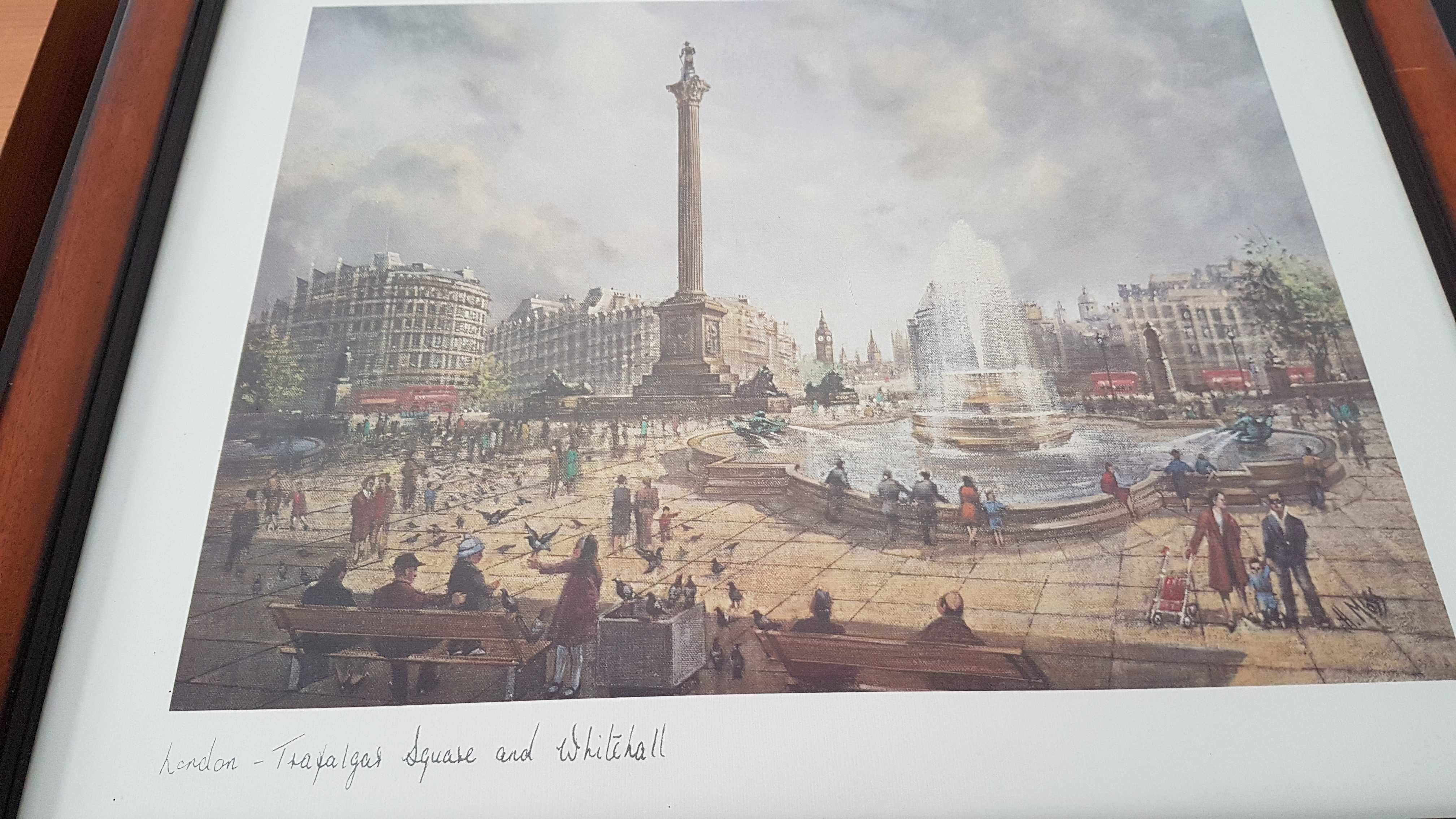 2 Quadros de Londres - Big Ben & Trafalgar square de H. Moss