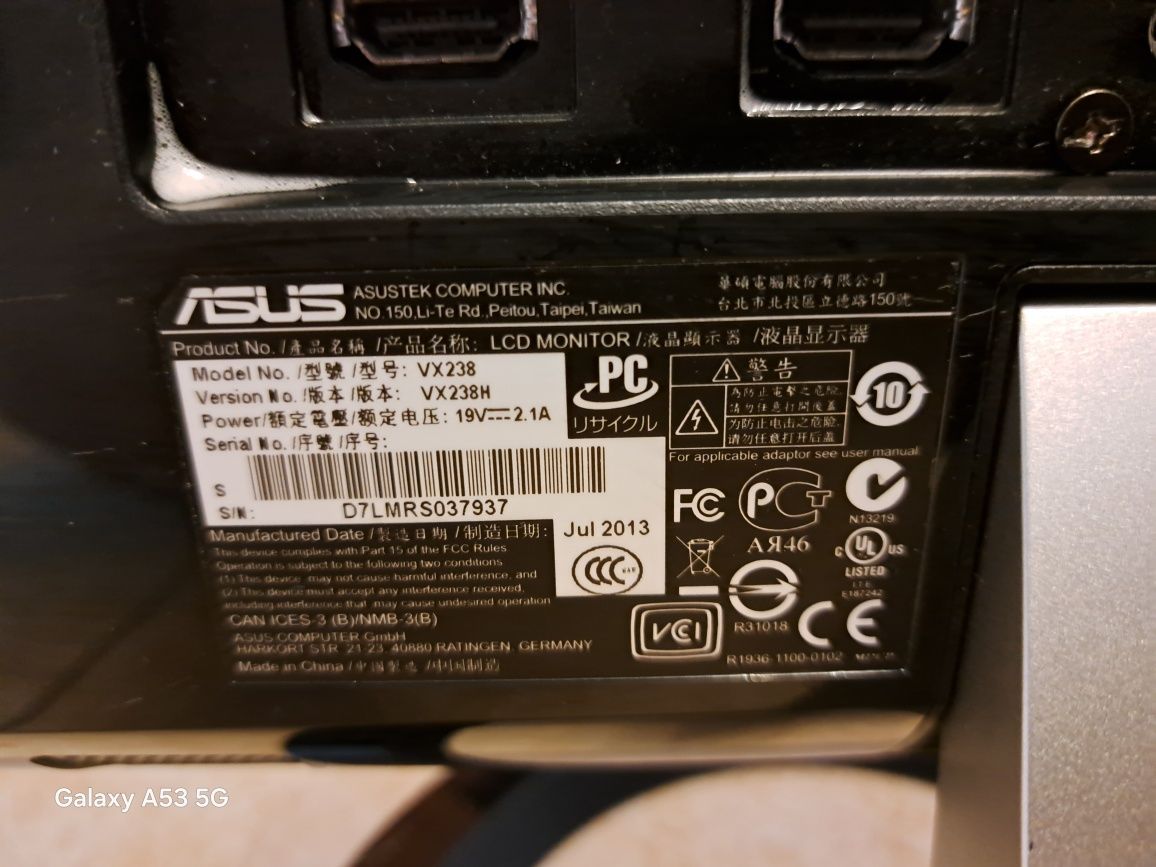 ASUS 23" monitor
