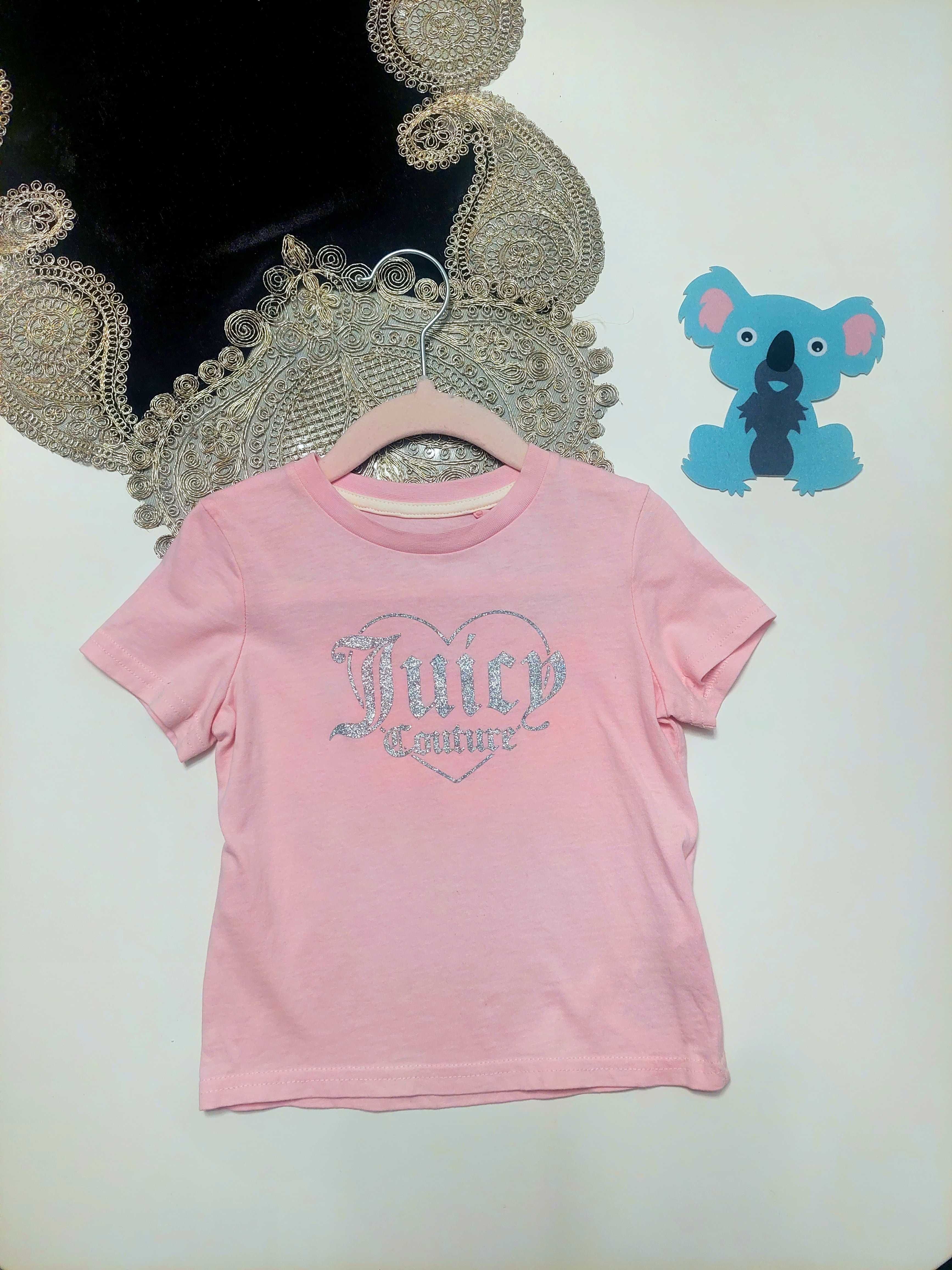 Juicy Couture! T-shirt bluzka blady róż roz 86