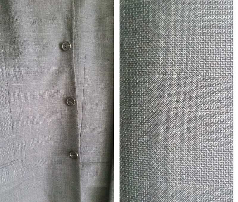 L-XL Vistula marynarka garnitur idealna czarna grafitowa  klasyczna