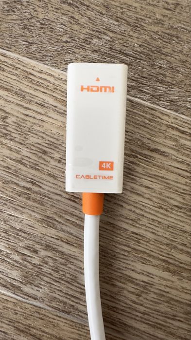 Перехідник CABLETIME mini DisplayPort - HDMI 0.2m v2.0 4K 30HZ