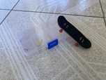 Kit Mini Skate Fingerboard com estojo organizador